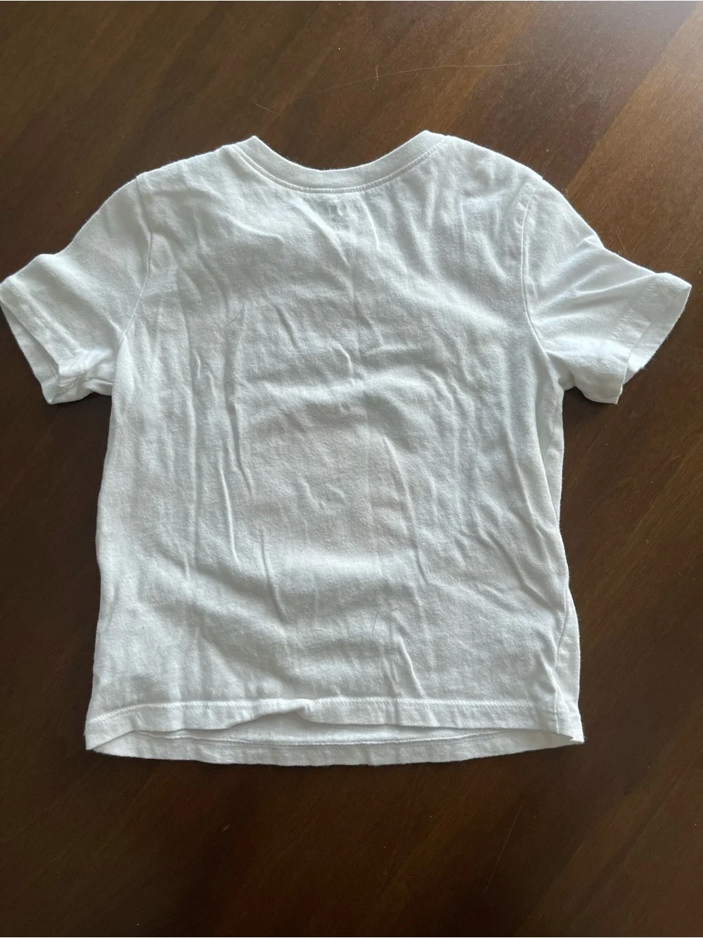 Old Navy White Tee with Orange Fruit Graphic and Green Leaf
